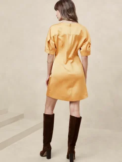 Satin Fitted Mini Dress