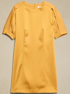 Satin Fitted Mini Dress
