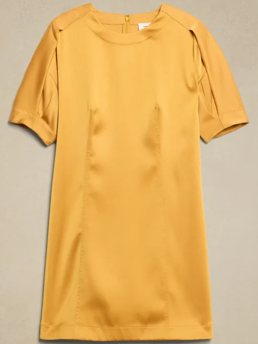 Satin Fitted Mini Dress