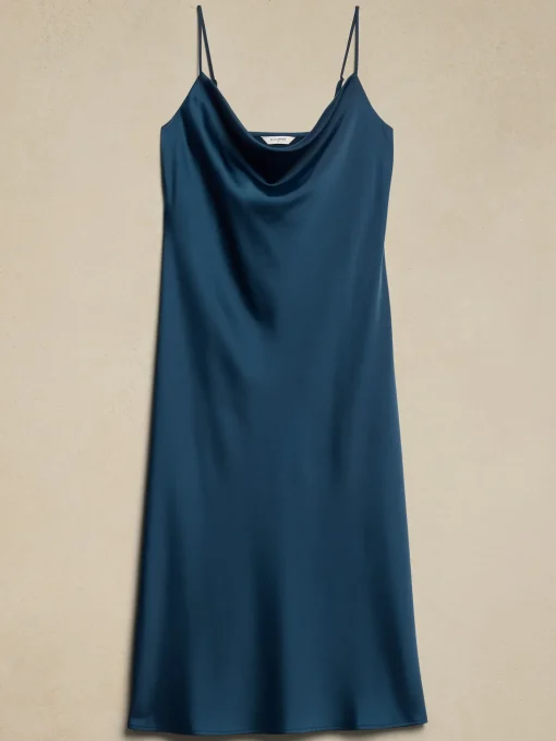 Satin Midi Slip Dress
