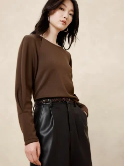Scuba Raglan-Sleeve Top