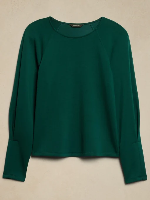 Scuba Raglan-Sleeve Top