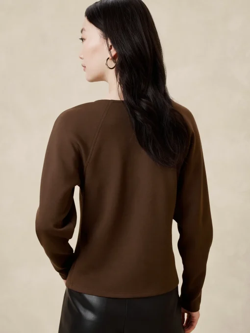 Scuba Raglan-Sleeve Top