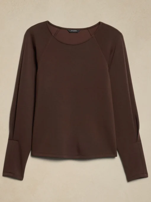 Scuba Raglan-Sleeve Top