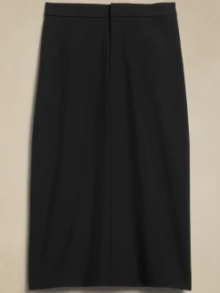 Sculpted Midi Pencil Skirt