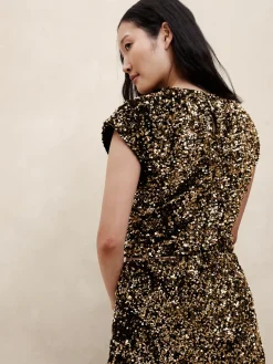 Sequin Cropped Top