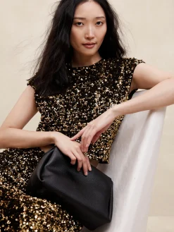 Sequin Cropped Top