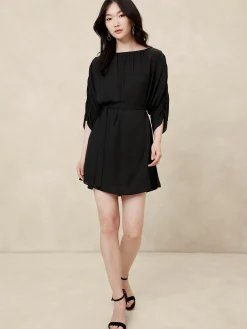 Shirred Mini Dress