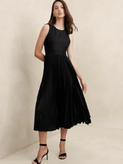 Silky Cut-Out Back Midi Dress