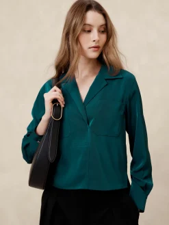 Silky Popover Blouse
