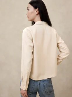 Silky Popover Blouse