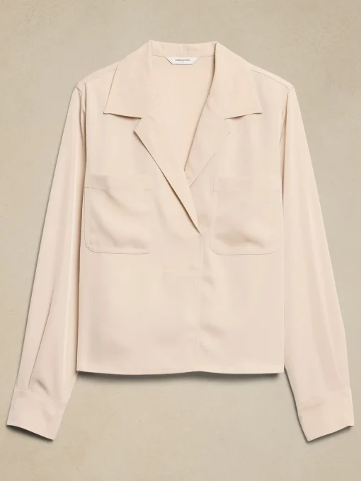 Silky Popover Blouse