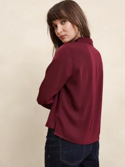 Silky Popover Blouse
