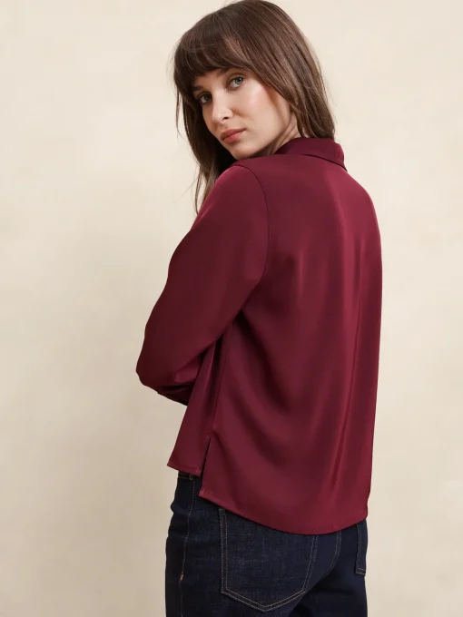 Silky Popover Blouse