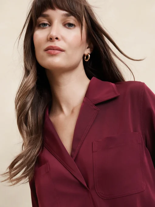 Silky Popover Blouse