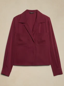 Silky Popover Blouse