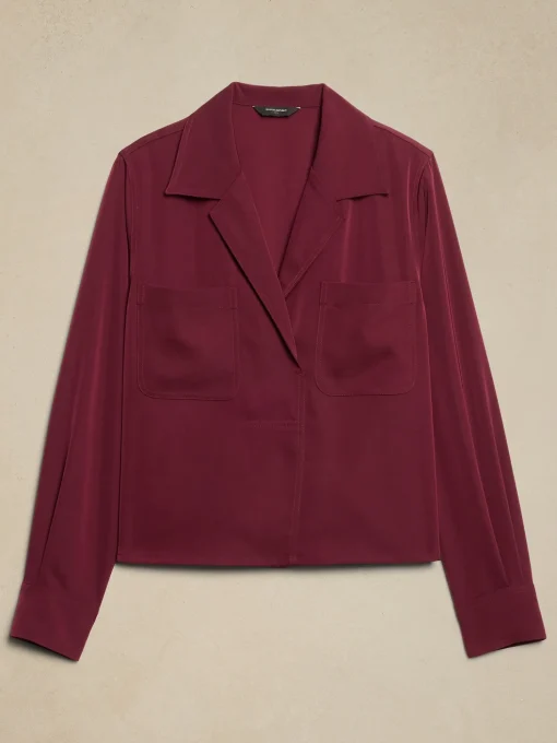 Silky Popover Blouse