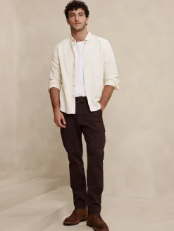 Slim Cotton-Linen Flannel Shirt
