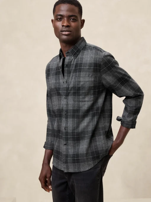 Slim Lightweight Flannel Shirt
