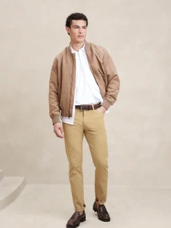 Slim Linen-Blend Five Pocket Pant