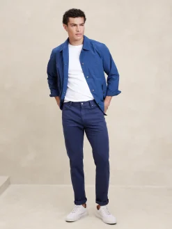 Slim Linen-Blend Five Pocket Pant