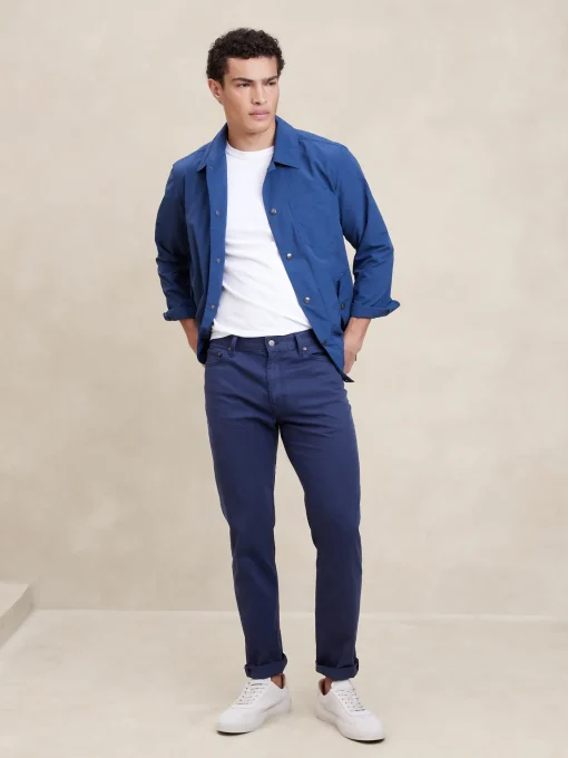 Slim Linen-Blend Five Pocket Pant
