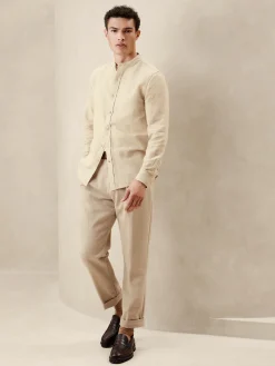 Slim Linen-Blend Shirt