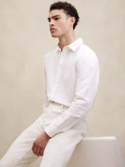 Slim Linen-Blend Shirt