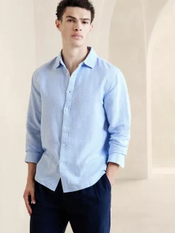 Slim Linen-Blend Shirt