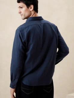 Slim Linen-Blend Shirt