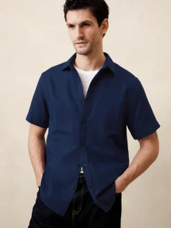 Slim Linen-Blend Shirt