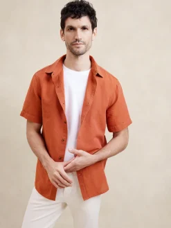 Slim Linen-Blend Shirt