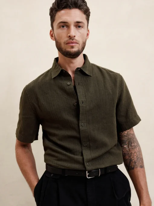 Slim Linen-Blend Shirt