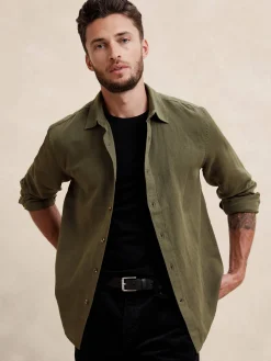 Slim Linen-Blend Shirt