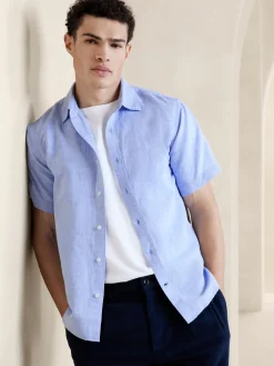 Slim Linen-Blend Shirt