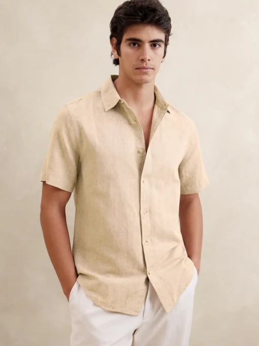 Slim Linen-Blend Shirt