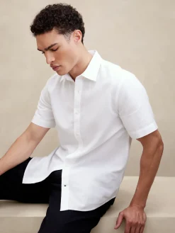 Slim Linen-Blend Shirt