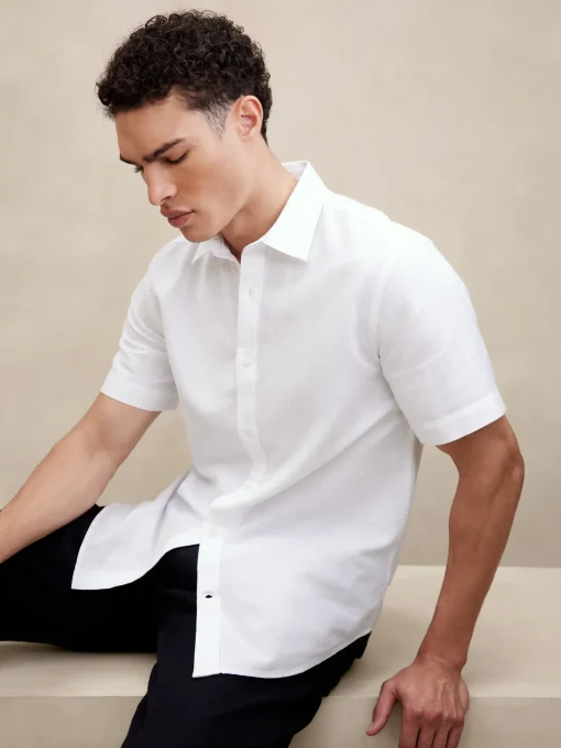 Slim Linen-Blend Shirt