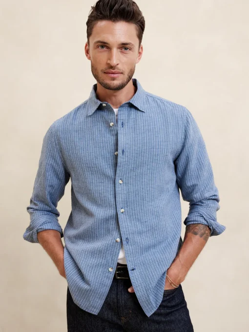 Slim Linen-Blend Shirt
