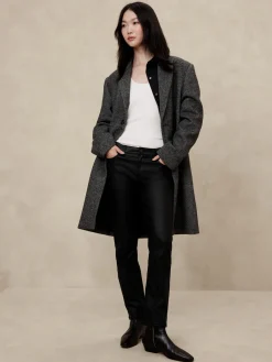 Slim Mid-Rise Coated Jean