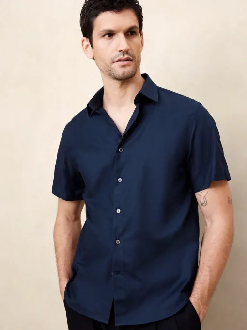 Slim Short Sleeve Dress Shirt