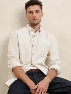 Slim Textured Corduroy Shirt