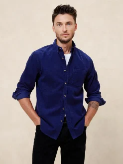 Slim Textured Corduroy Shirt
