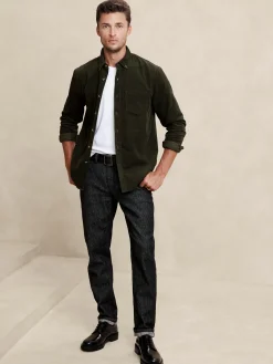 Slim Textured Corduroy Shirt