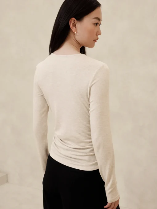 Soft Luxe Shirred-Waist Top
