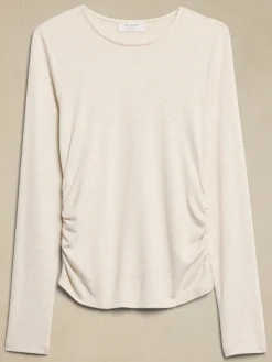 Soft Luxe Shirred-Waist Top