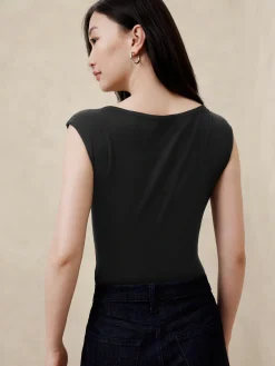 Soft Stretch Cap-Sleeve Bodysuit