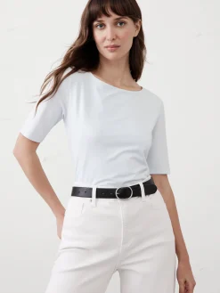 Soft Stretch Elbow-Sleeve Top