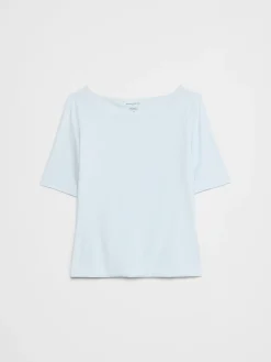 Soft Stretch Elbow-Sleeve Top