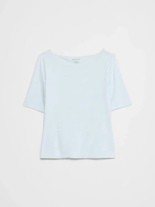 Soft Stretch Elbow-Sleeve Top